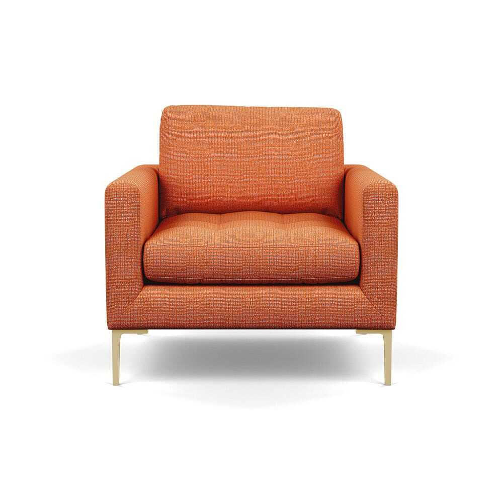 Heal's Eton Armchair Tejo Recycled Zinnia Brass Feet by Heal's