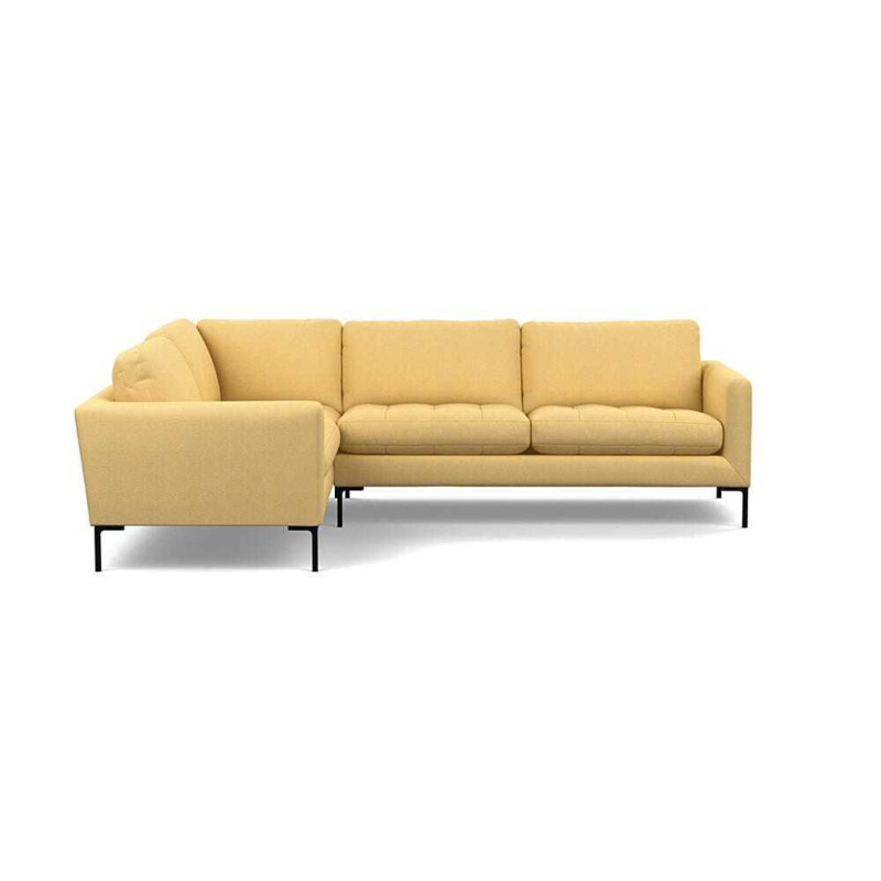Heal's Eton Left Hand Facing Corner Sofa Tejo Recycled Ochre Black Feet