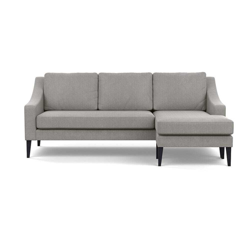 Heal's Richmond Corner Chaise Sofa Texture Pale Grey Black Feet by Heal