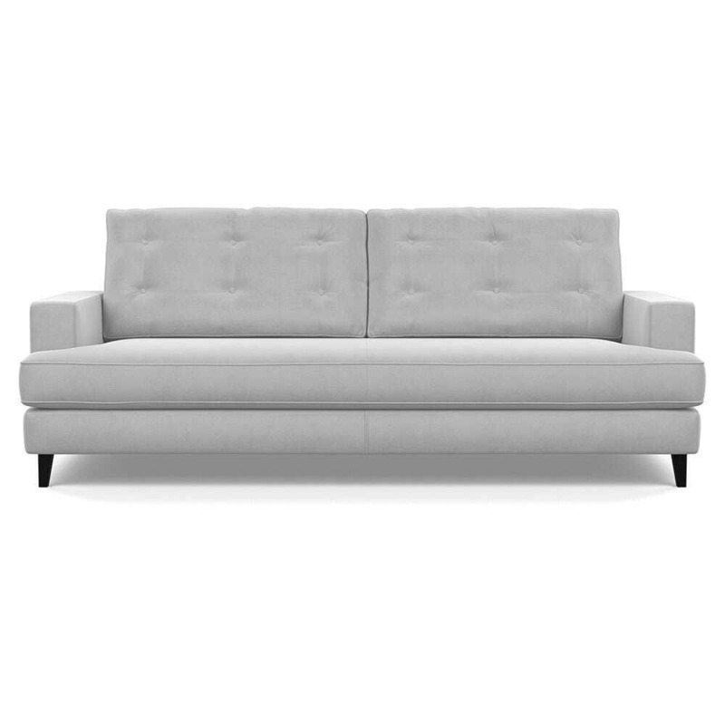 Heal's Mistral 4 Seater Sofa Velvet Platinum Black Feet Heal's UK