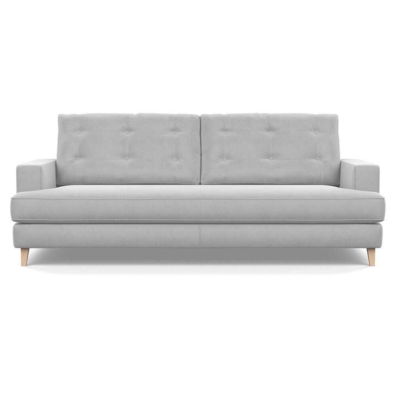 Heal's Mistral 4 Seater Sofa Velvet Platinum Natural Feet Heal's UK