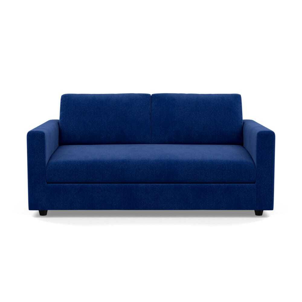 Heal's Nimbus II 3 Seater Sofa Smart Luxe Velvet Azure Black Feet by