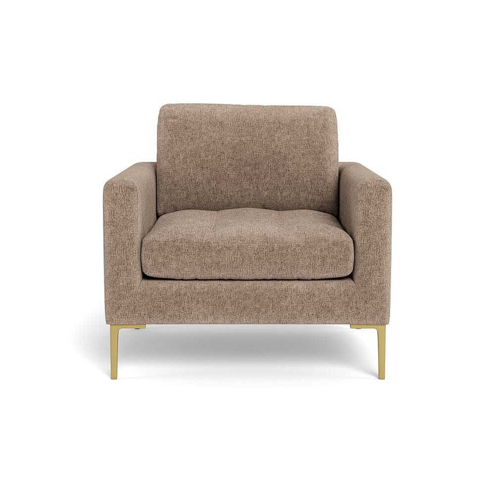 Heal's Eton Armchair Velvet Boucle Rocky Brass Feet by Heal's