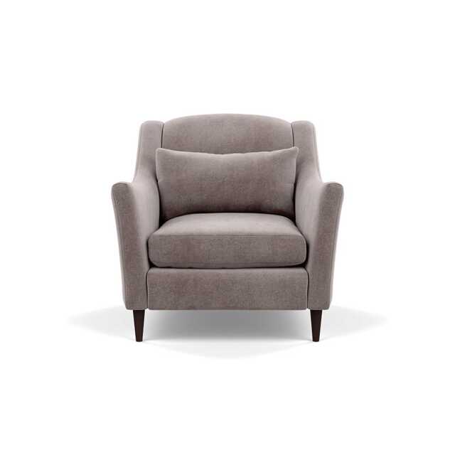 Heal's Somerset Armchair Smart Luxe Velvet Mushroom Walnut Stained Feet ...