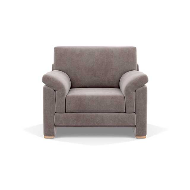 Heal's Paris II Armchair Smart Luxe Velvet Mushroom Natural Feet by ...