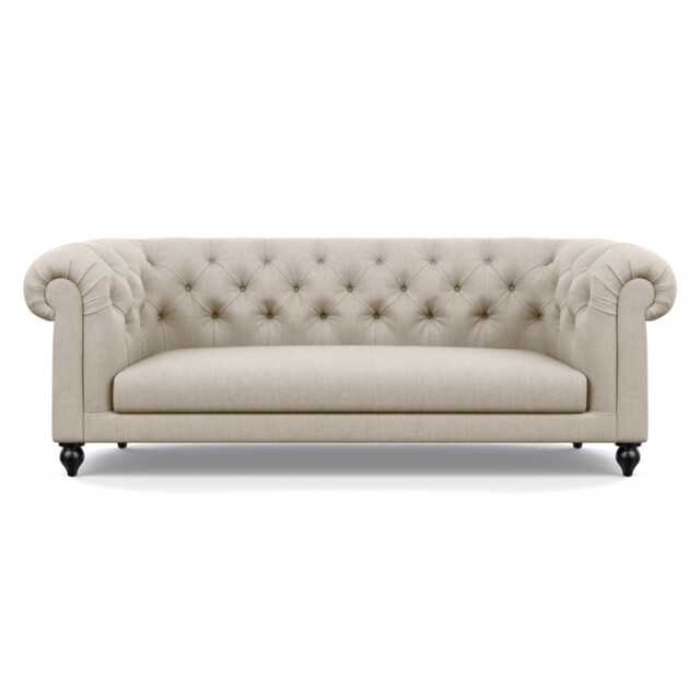 Heal's Fitzrovia 3 Seater Sofa Broad Weave Putty Black Feet by Heal's ...