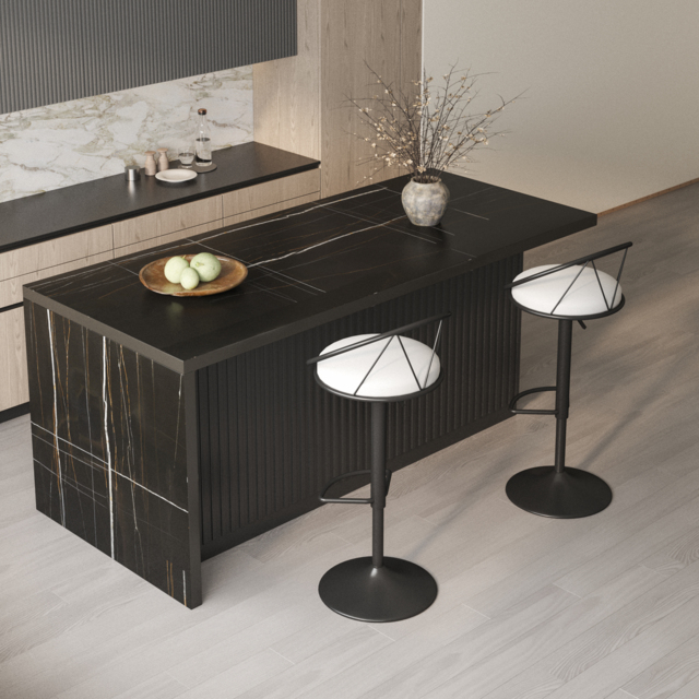 Elevate Your Kitchen with Black Leather Kitchen Island Chairs: Style & Comfort