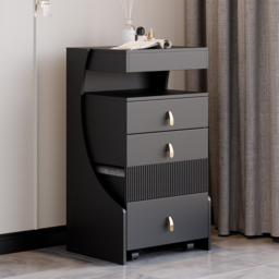 Modern Black Dressing Table with Chair with Flip Top Mirror Mini ...