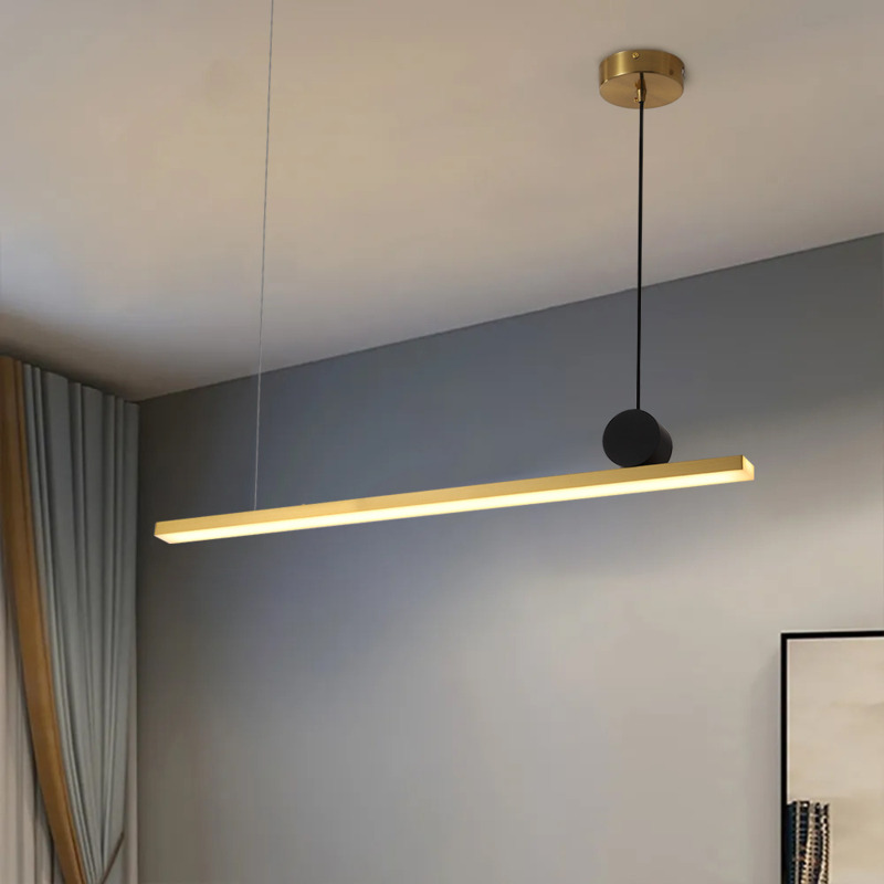 Minimalist Linear Island light LED Kitchen Hanging Light Fixture by
