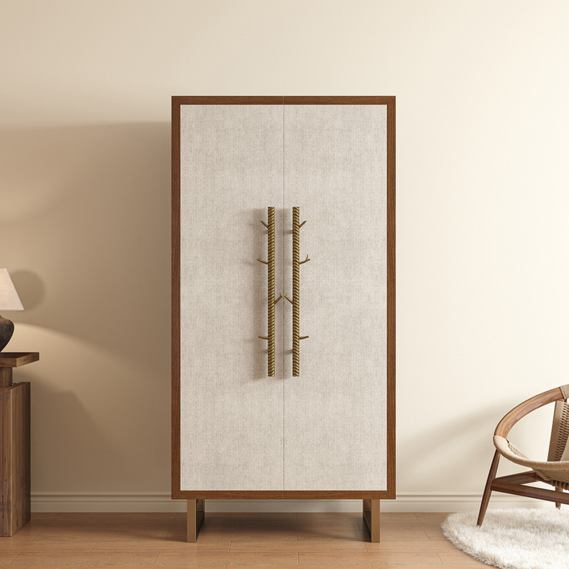 Antique Wardrobe Armoire Vintage Clothes with Doors & Shelves