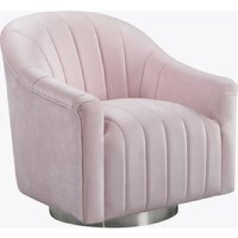 Buy Shell Pink Tiffany Swivel Chair - Luxury Velvet Material by Home ...