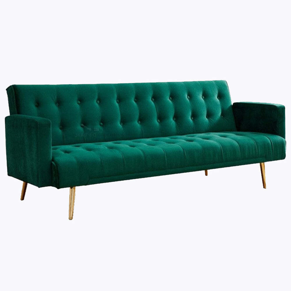 Windsor Collection Sofa Bed Green Velvet by Home Detail