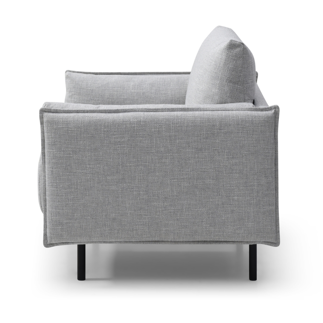 Miller Woven Fabric Armchair - Mid Grey by Homebase | ufurnish.com
