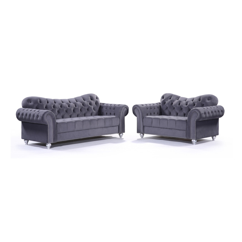 Jubilee Sofa Grey 3+2 Set by Honeypot Furniture
