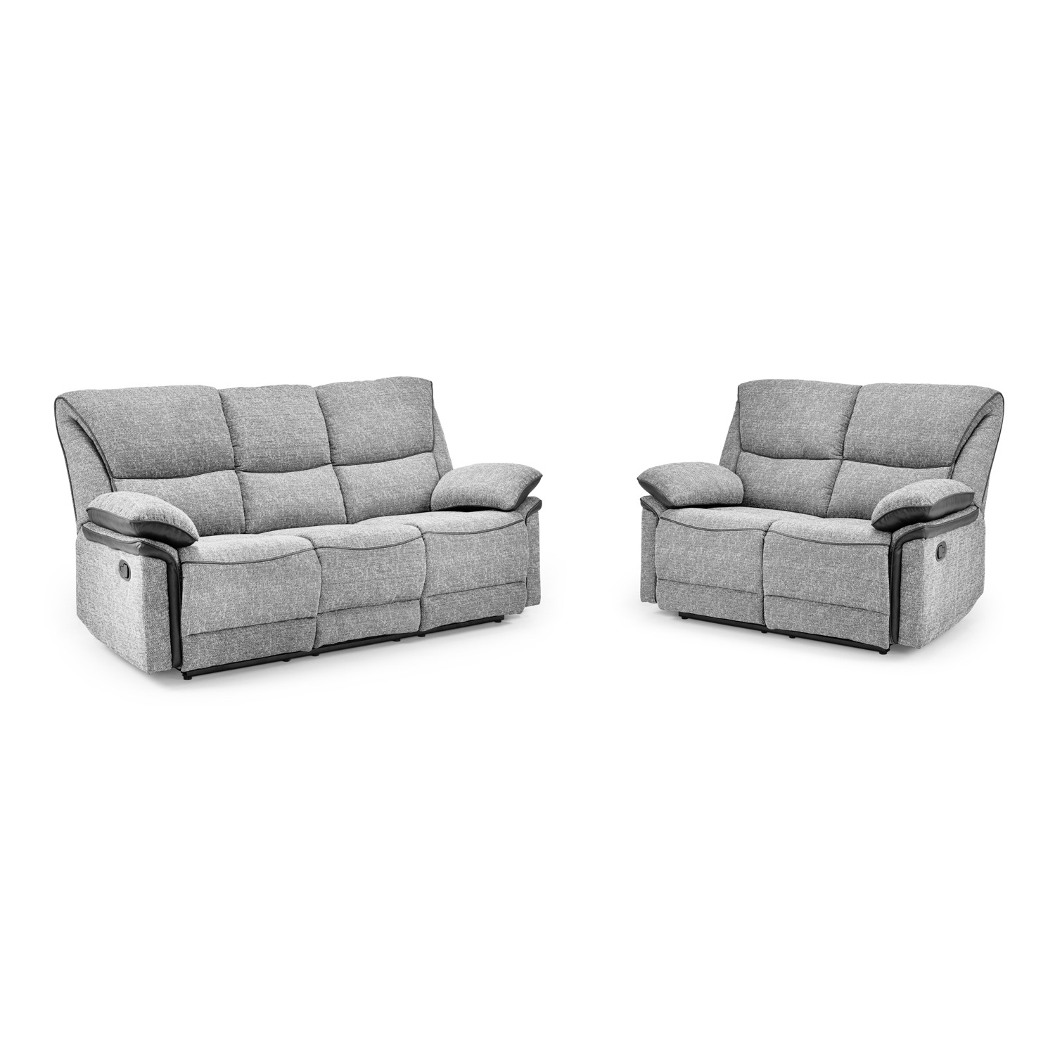Preston Recliner Sofa Grey 3+2 Set by Honeypot Furniture