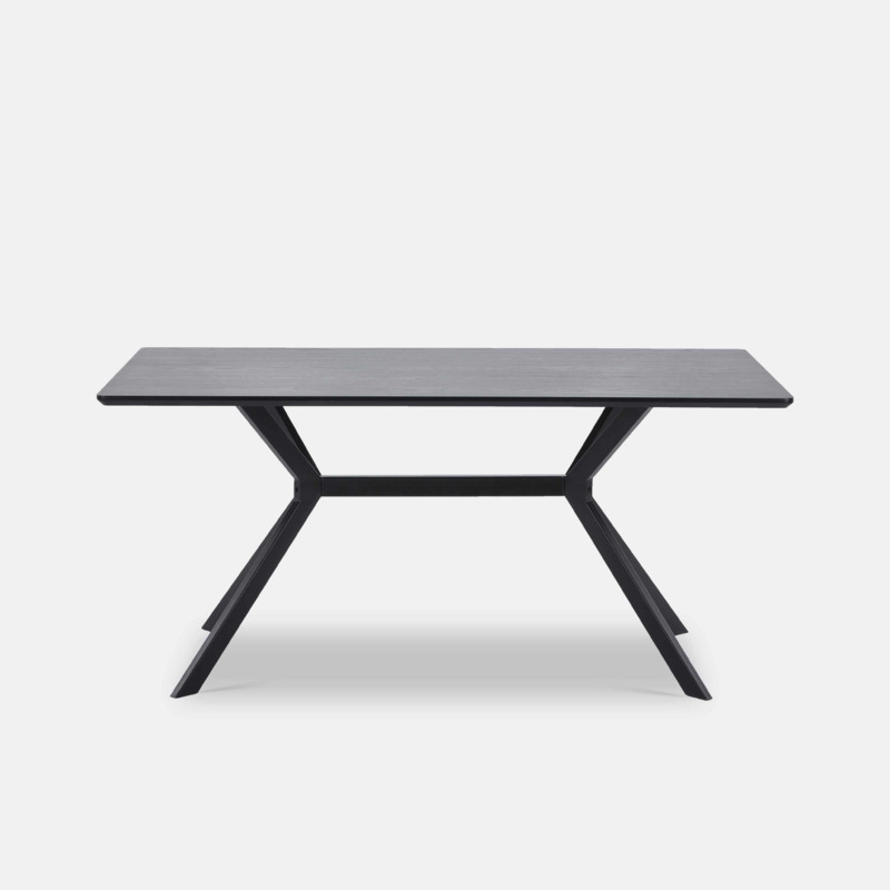 Black dining table dark wood dining table 6 seater table ALKA by housecosy by Housecosy