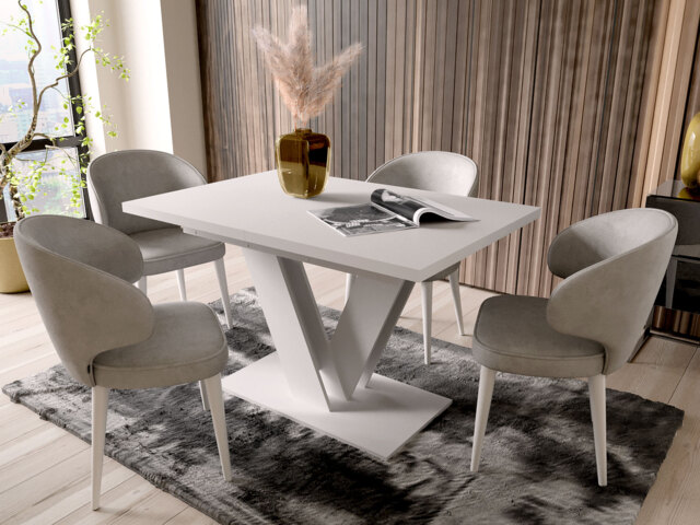 Dining Table White Extendable Elegant Small Kitchen Table Extending ...