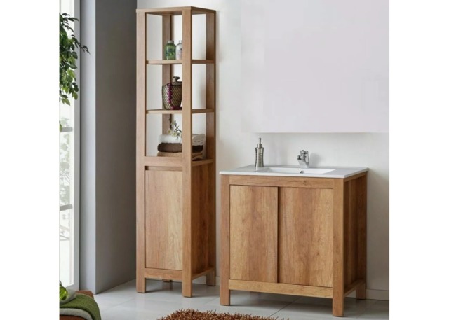 800mm Vanity Bathroom Sink Cabinet 80cm Set with Tallboy Freestanding ...