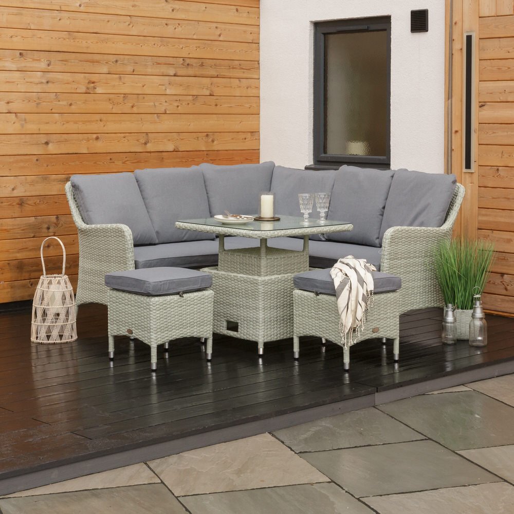 Bramblecrest Tetbury Garden Sofa Set With Mini Adjustable Table and 2 ...