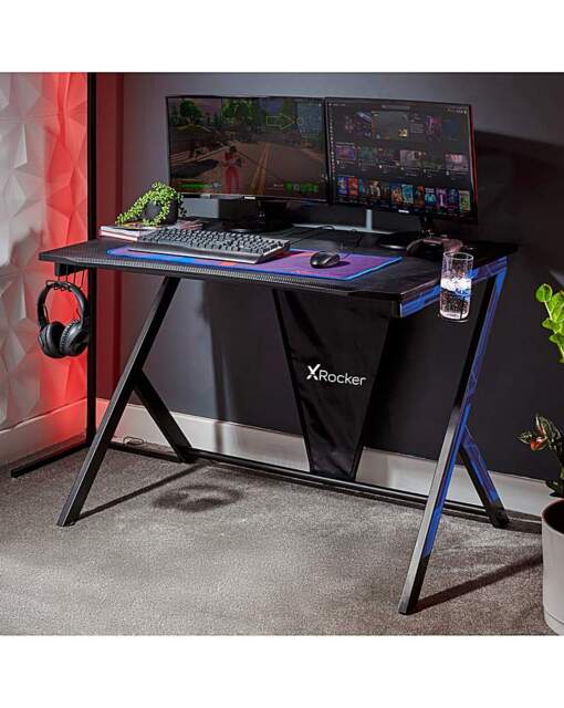 X Rocker Ocelot Gaming Desk RED - X Rocker by JD Williams | ufurnish.com