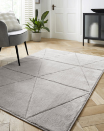 Sara Carved Triangle Rug Grey - Homemaker - Size: 80X150 by JD