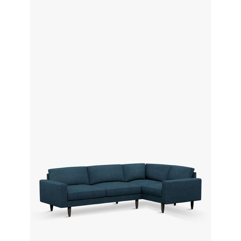 Hutch Rise Block Arm 5 Seater Slim Corner Sofa, Dark Leg by John Lewis