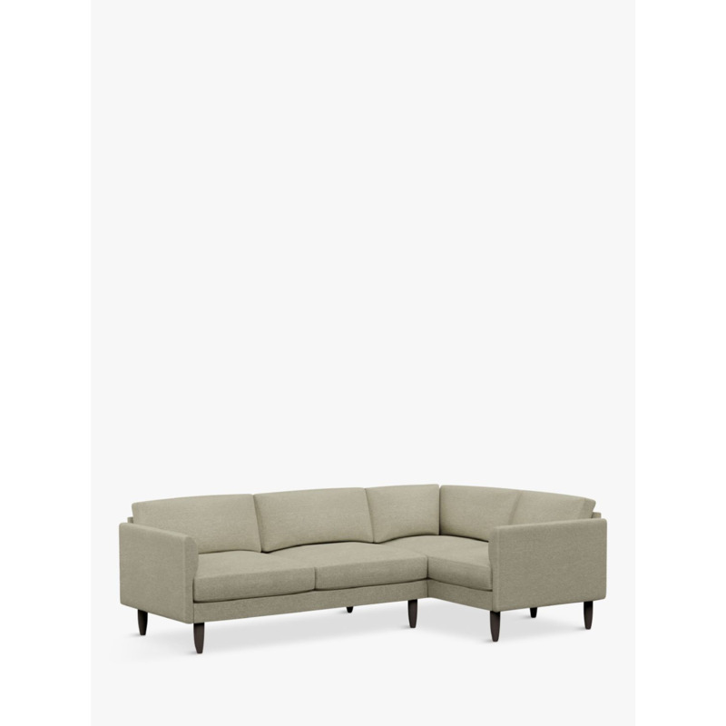Hutch Rise Curve Arm 5 Seater Slim Corner Sofa, Dark Leg by John Lewis