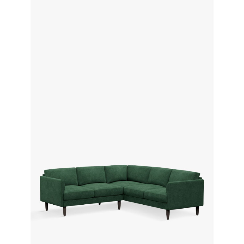Hutch Rise Curve Arm 5 Seater Plus Corner Sofa, Dark Leg by John Lewis