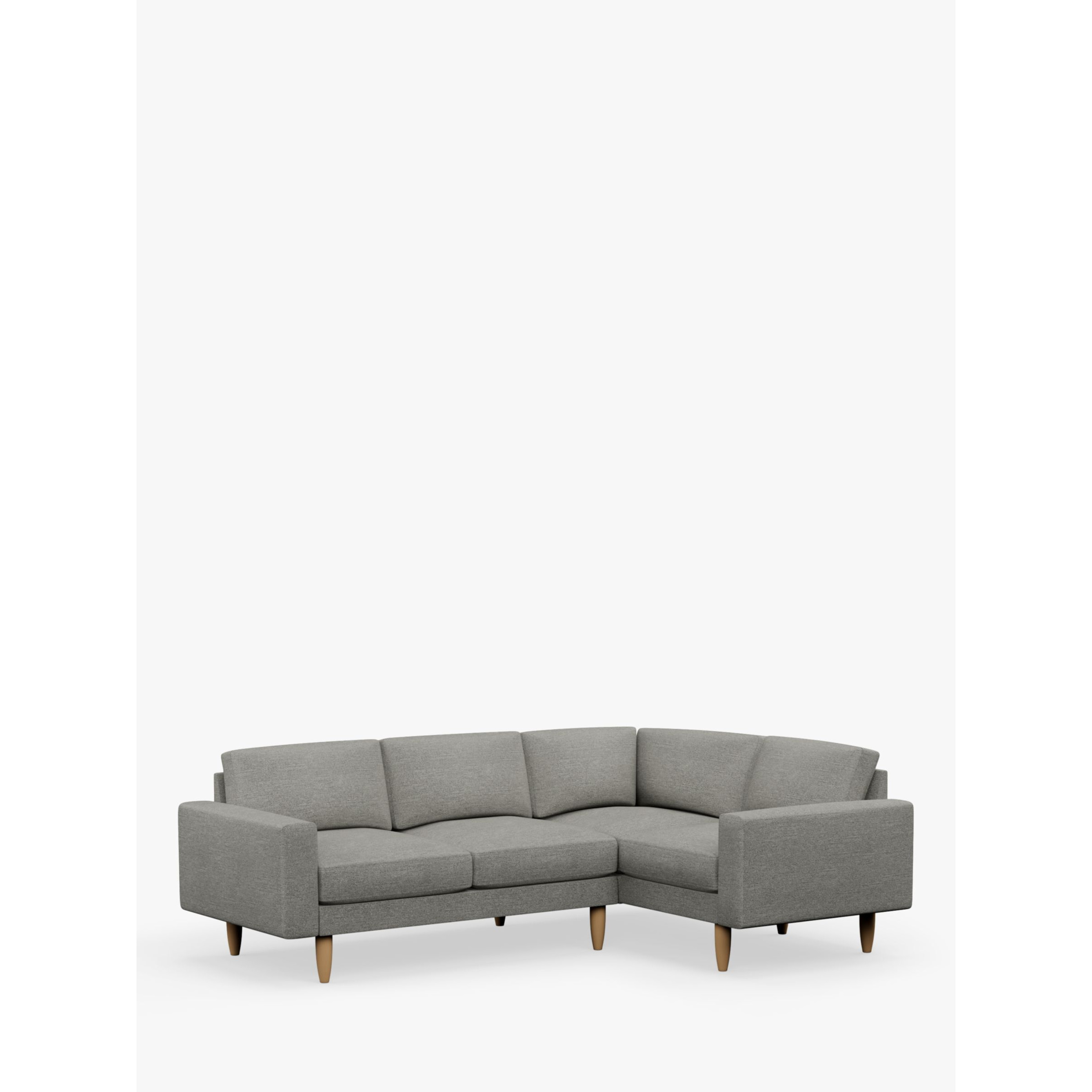 Hutch Rise Block Arm 4 Seater Corner Sofa, Light Leg by John Lewis