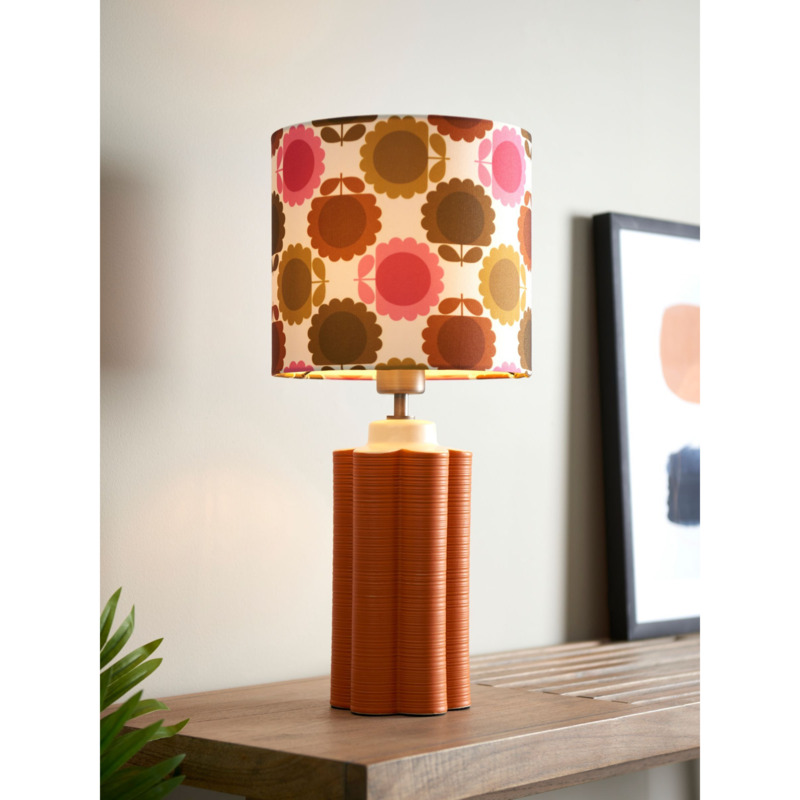 Orla Kiely Scallop Table Lamp, Terracotta by John Lewis & Partners