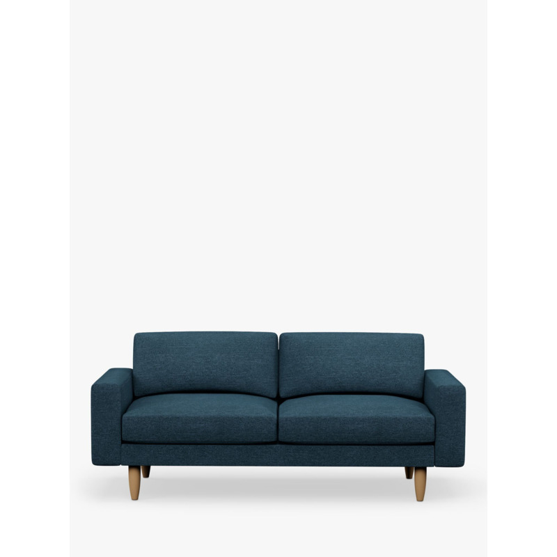 Hutch Rise Block Arm Large 3 Seater Sofa, Light Leg by John Lewis