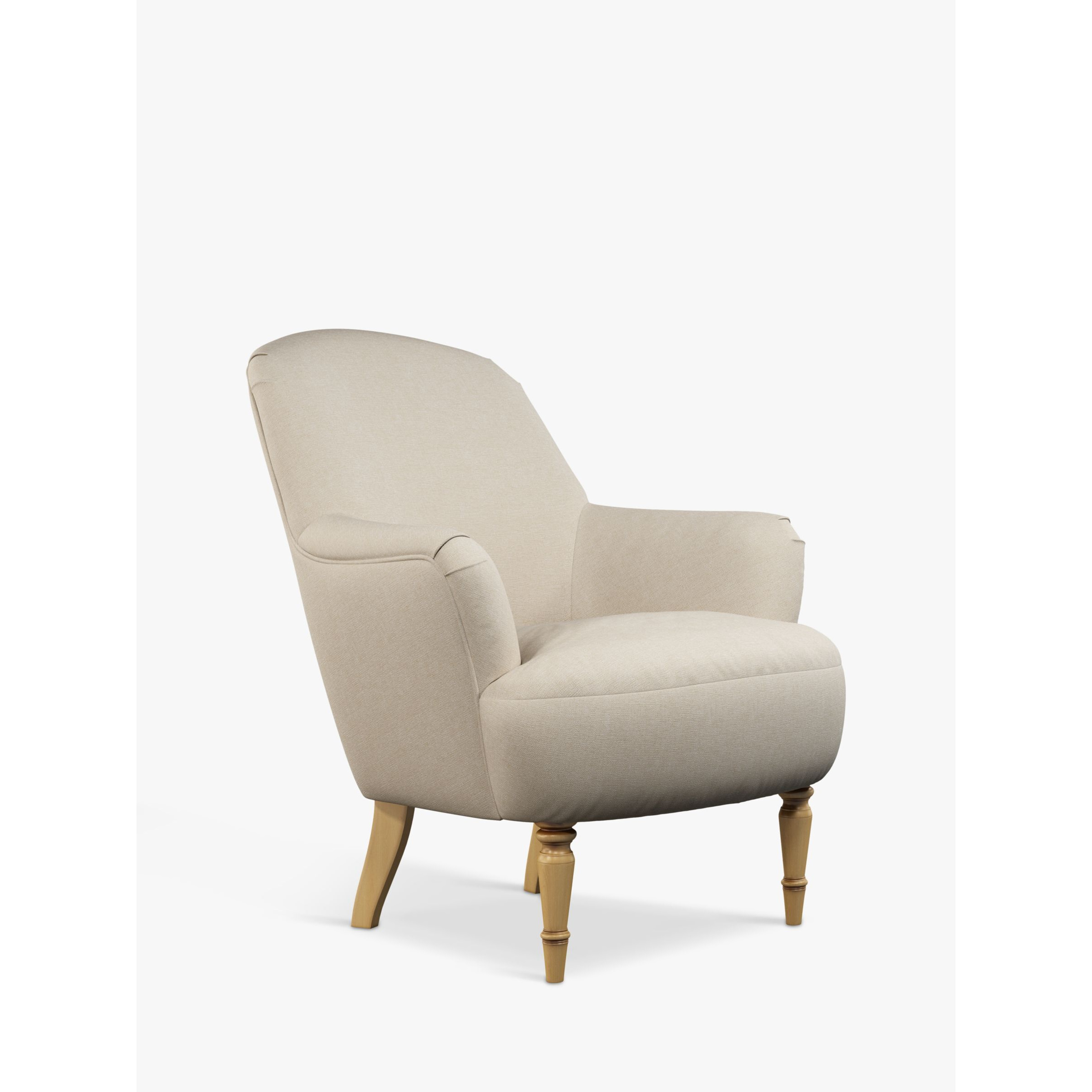 John Lewis Fireside High Back Armchair, Light Leg, Matilda Natural by