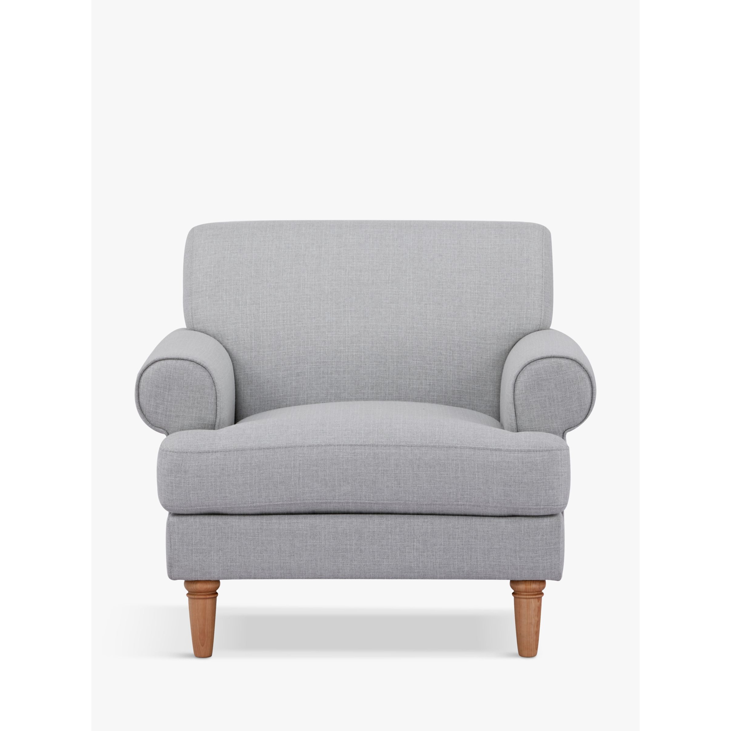 John Lewis ANYDAY Scroll II Armchair, Light Leg, Light Grey by John