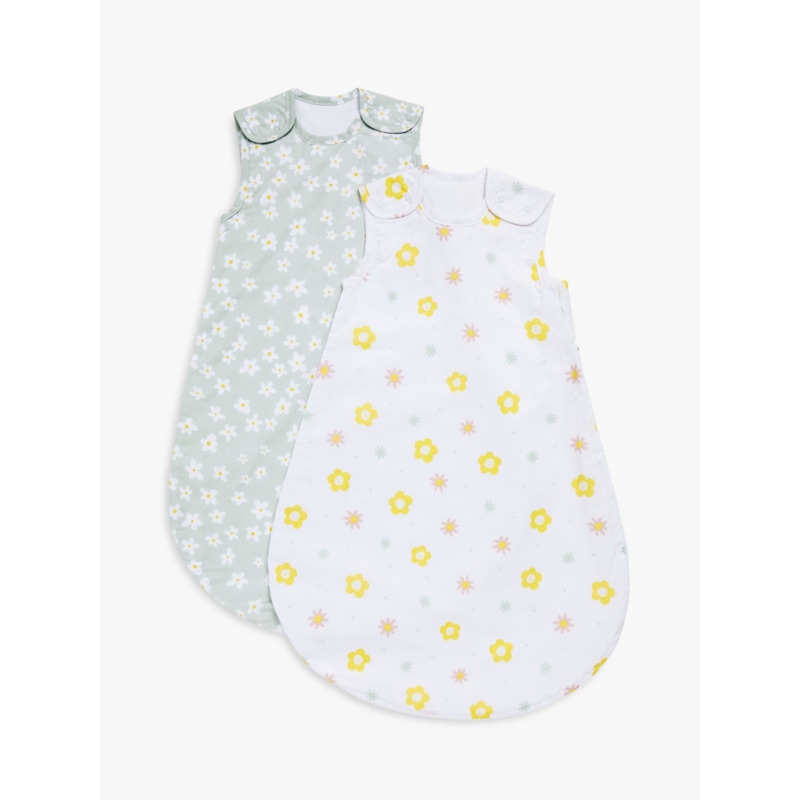 John Lewis ANYDAY Ditsy Daisy Baby Sleeping Bag, 0.5 Tog, Pack of 2