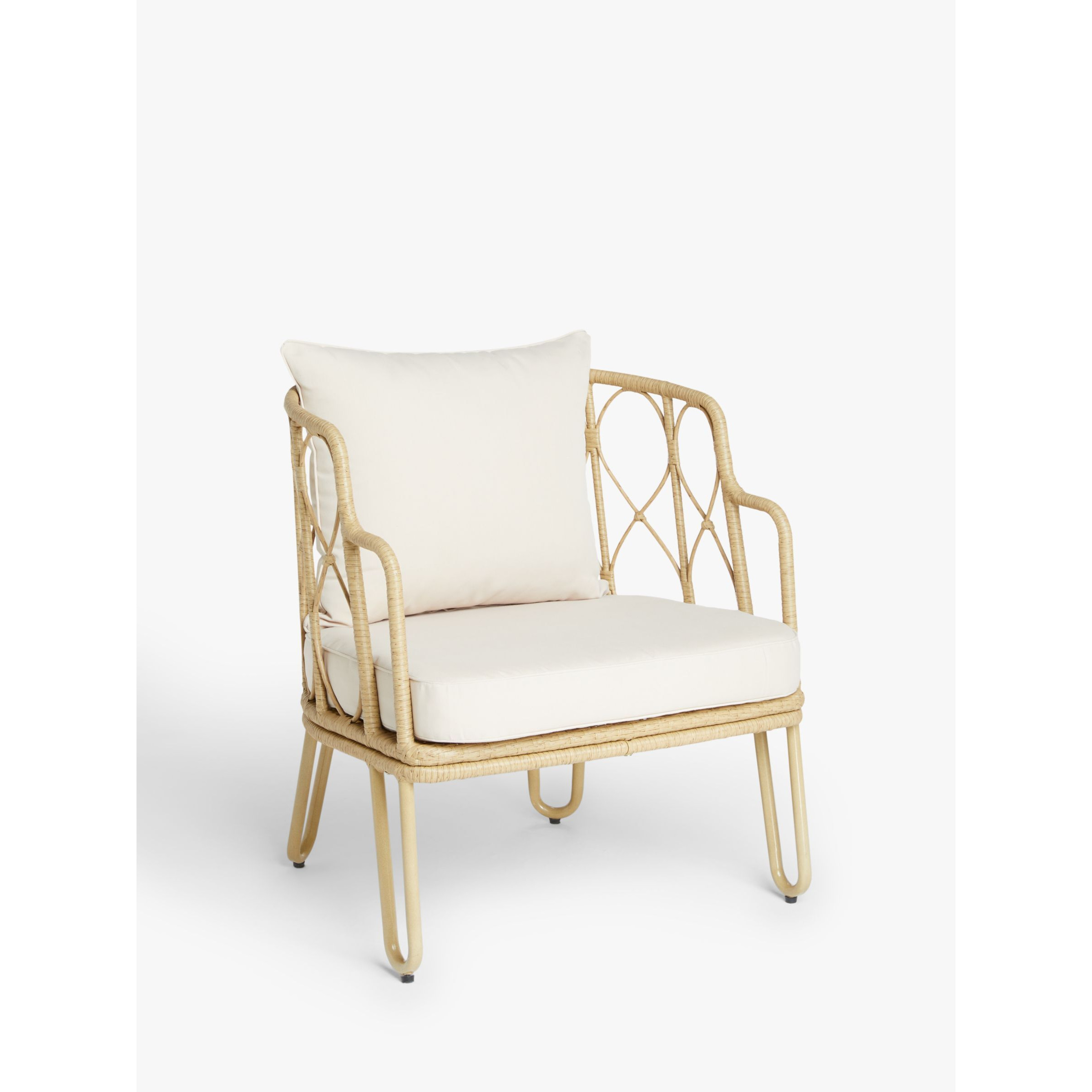 John Lewis Infinity Rattan Garden Lounge Chair, Natural by John Lewis ...