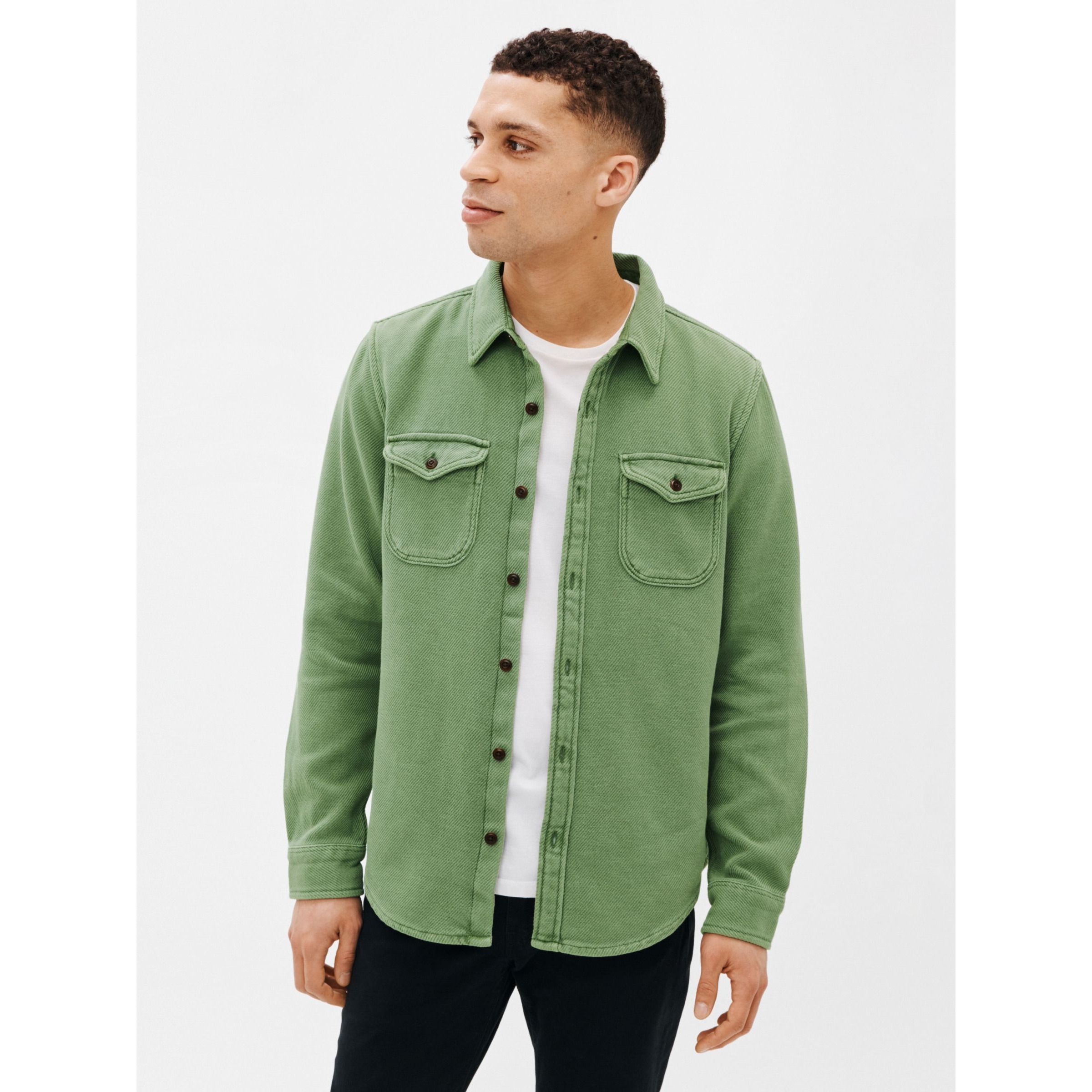 Outerknown Chroma Blanket Shirt, Bay Leaf by John Lewis & Partners