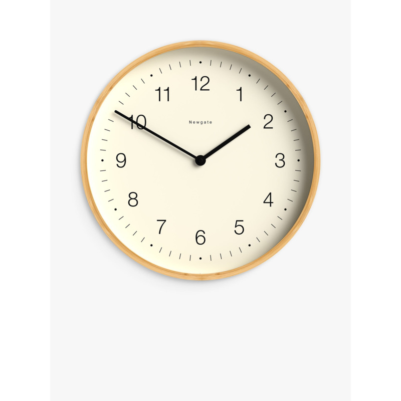 Newgate Clocks Mauritius Quartz Silent Sweep Bamboo Wall Clock, 38cm