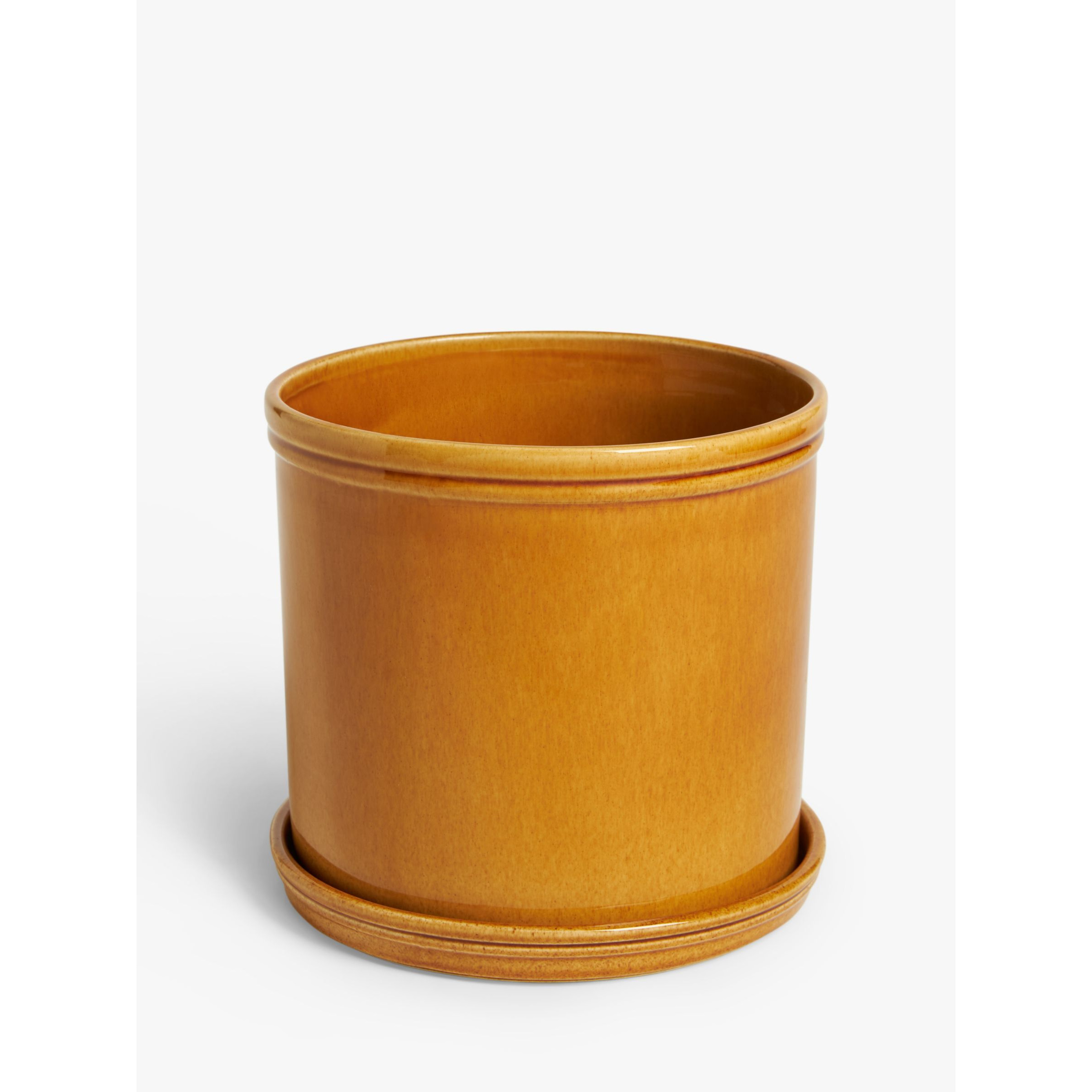 John Lewis Classic Glazed Stoneware Planter, Honey by John Lewis
