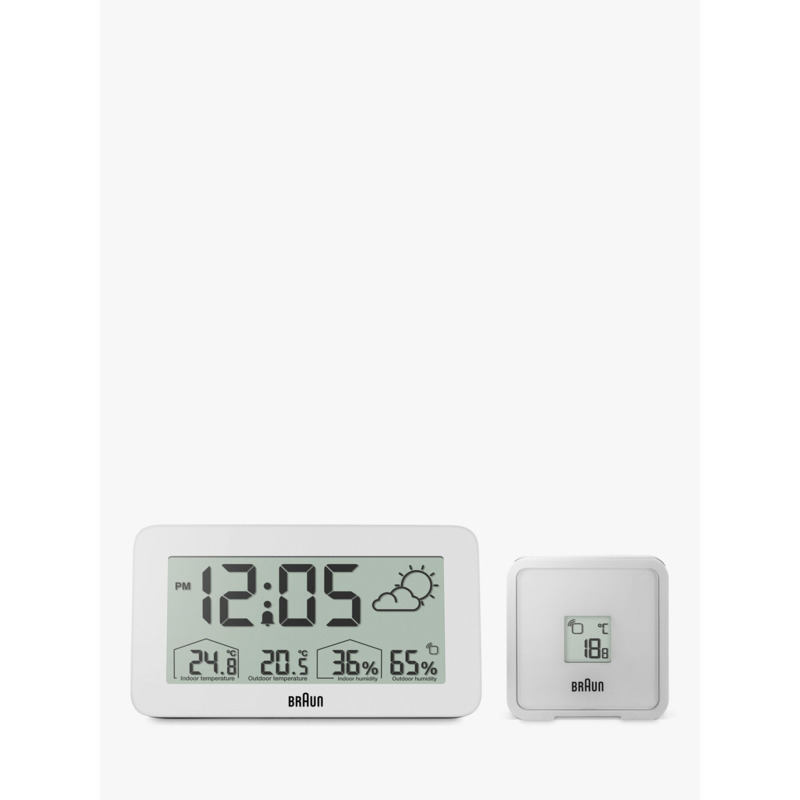 Braun BC13 Digital Weather Station Clock by John Lewis & Partners