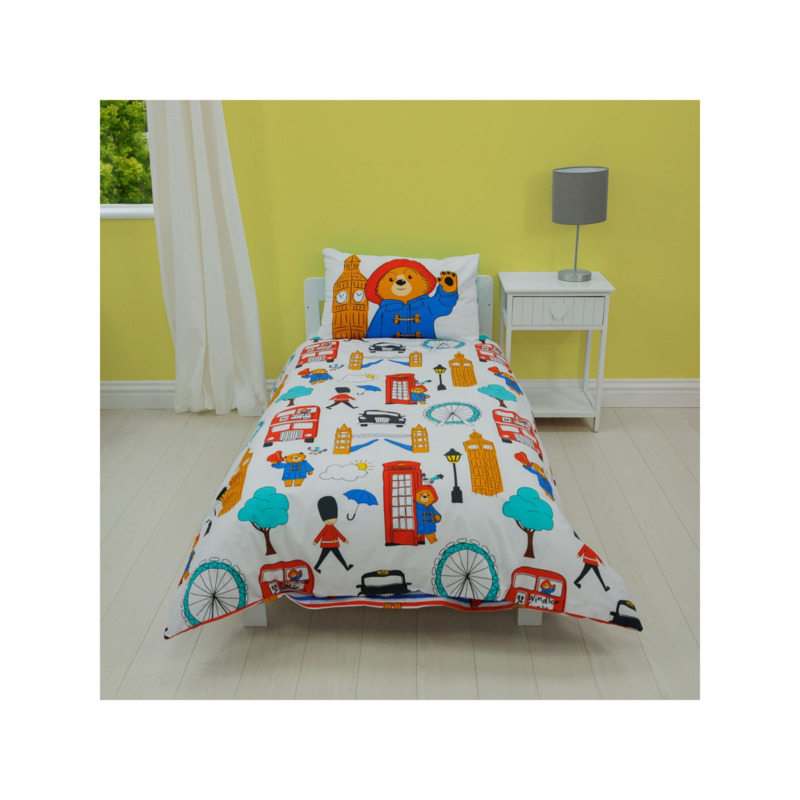 Paddington Bear Reversible Pure Cotton Duvet Cover and Pillowcase Set