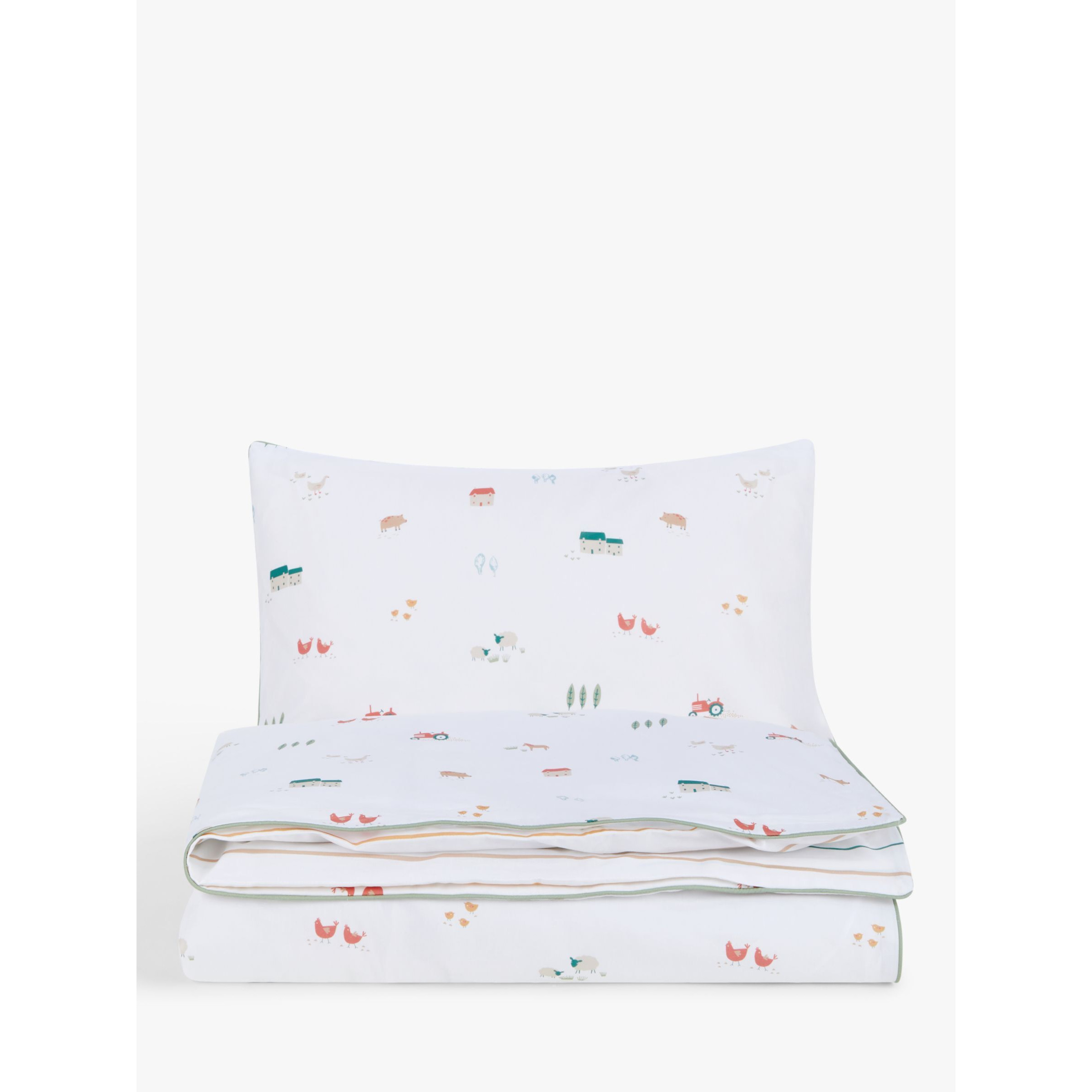 John Lewis Little Farm Toddler Reversible Duvet Cover and Pillowcase