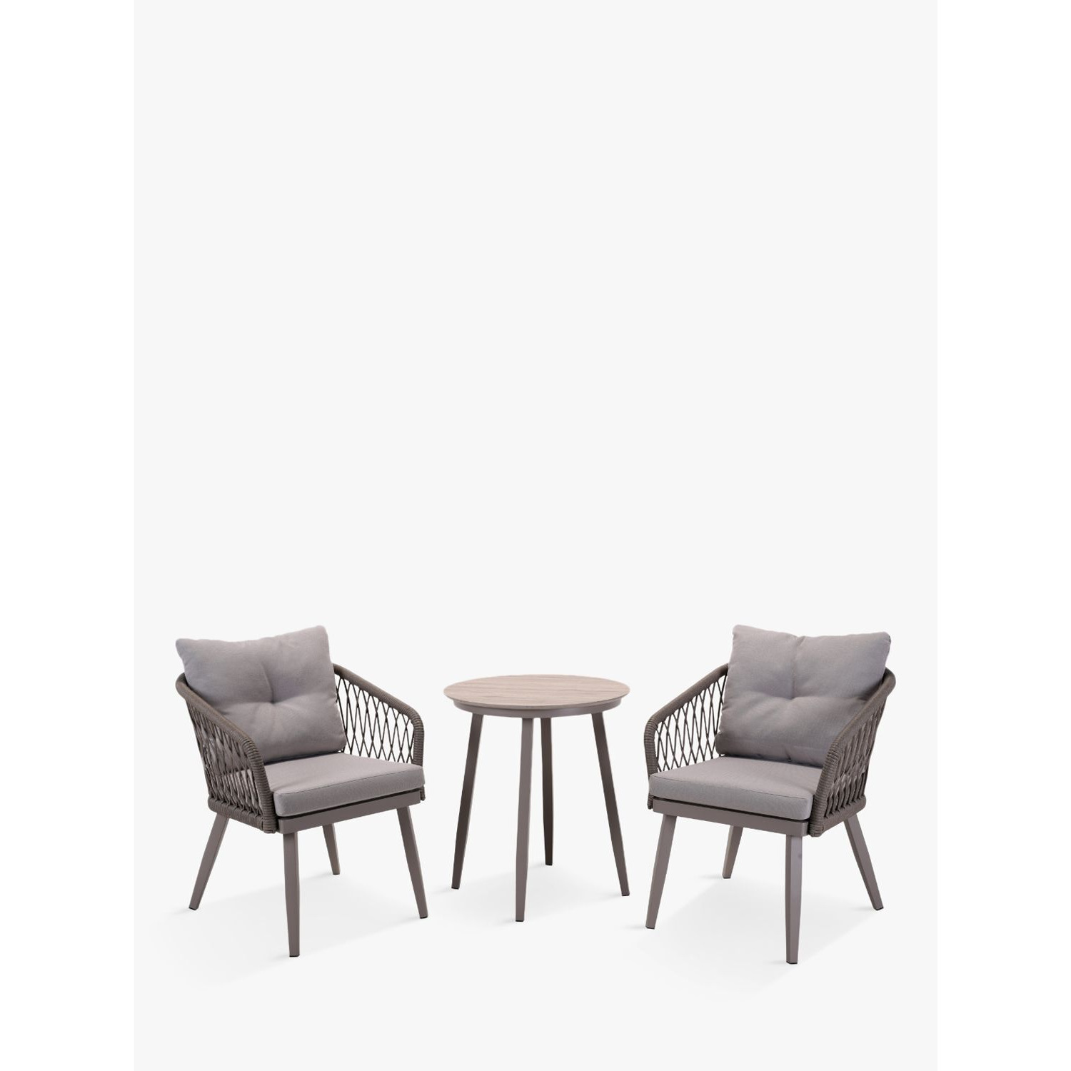 LG Outdoor Sarasota 2-Seater Garden Bistro Table & Chairs Set, Natural by John Lewis & Partners ...