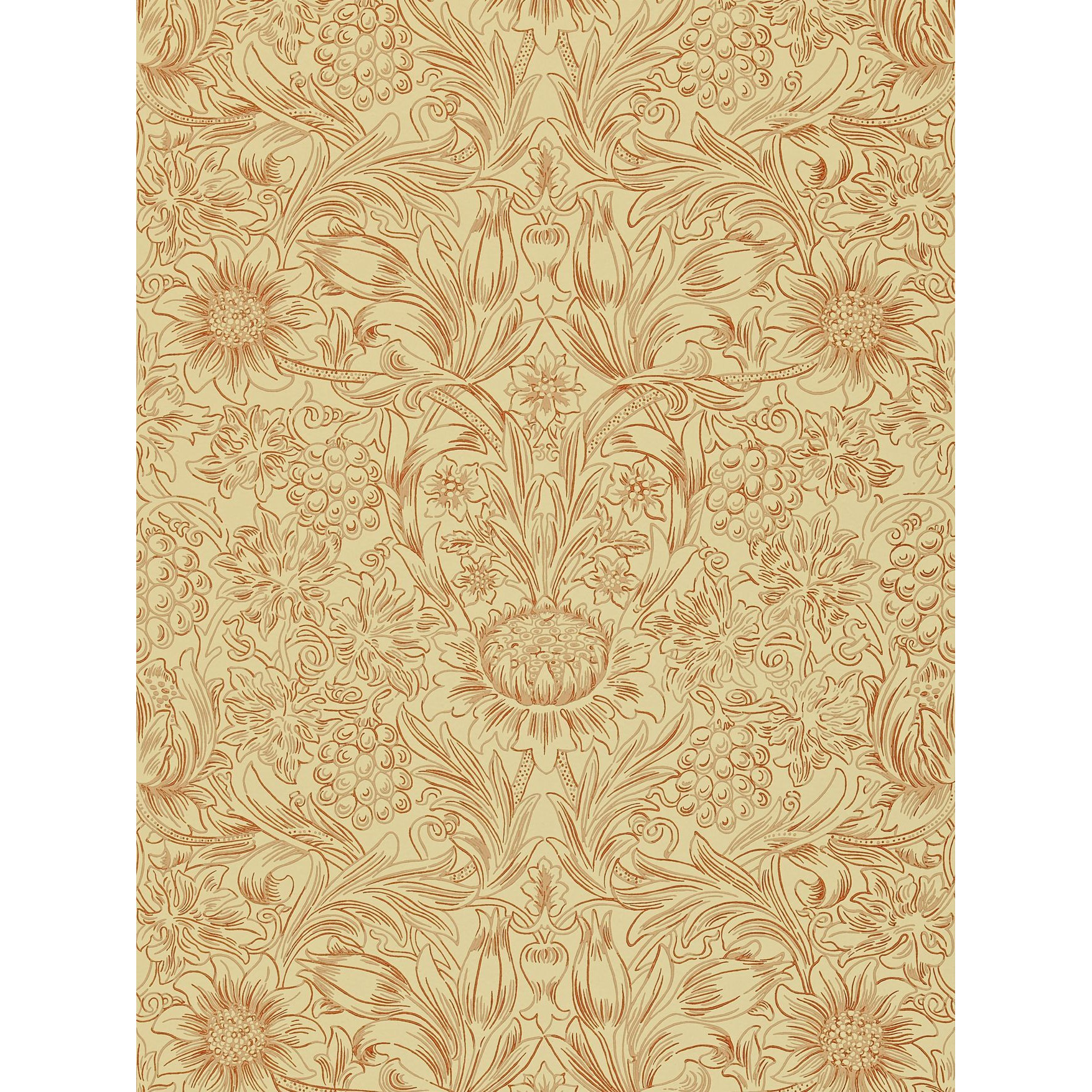 Morris & Co. Sunflower Etch Wallpaper by John Lewis & Partners