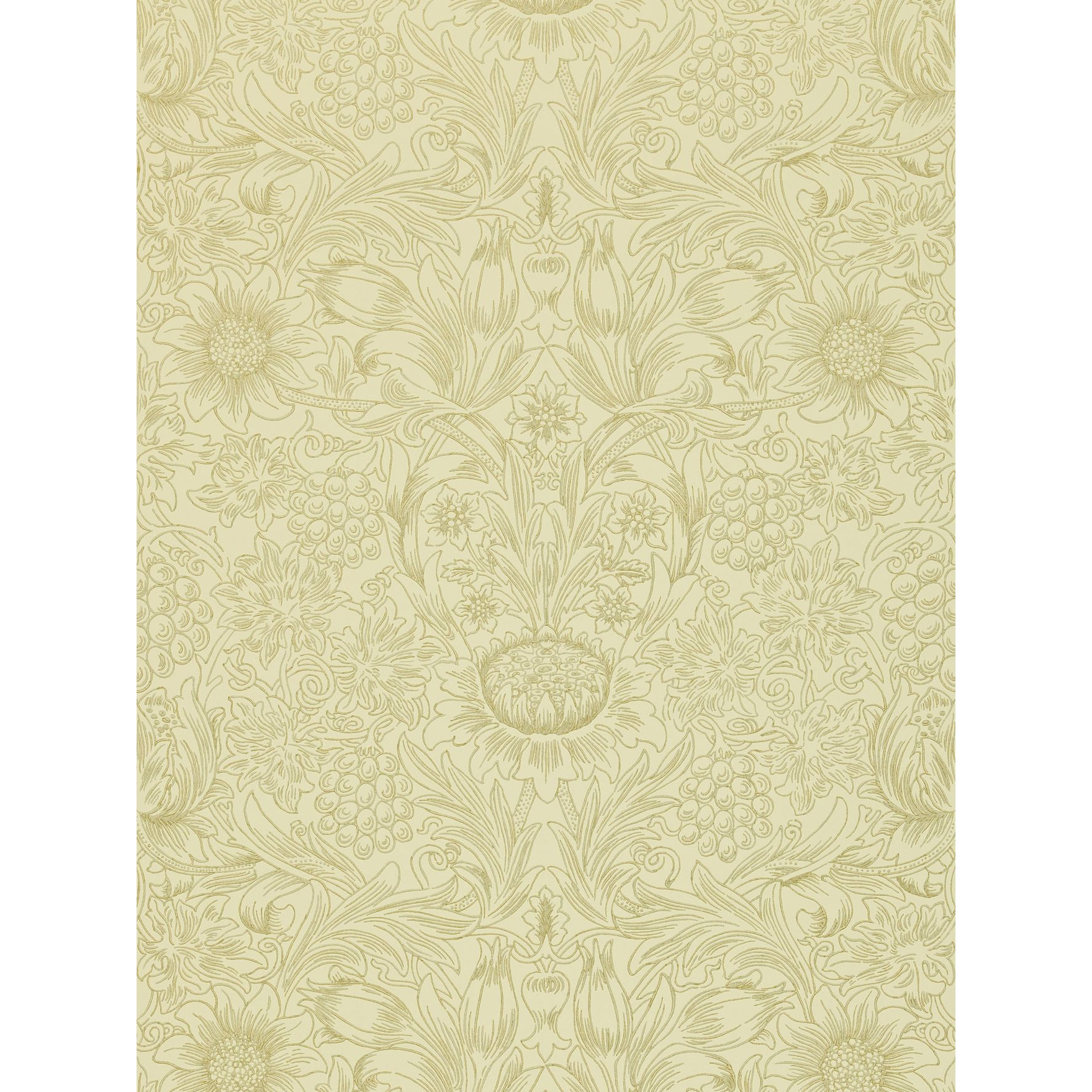 Morris & Co. Sunflower Etch Wallpaper by John Lewis & Partners