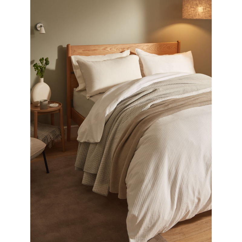 John Lewis Strada Seersucker Stripe Cotton Bedding by John Lewis