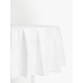 John Lewis Fine Round Tablecloth, Dia.210cm, White