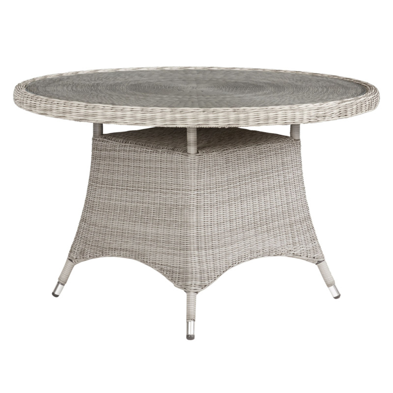 John Lewis Dante 4Seat Round Glass Top Garden Dining Table by John Lewis & Partners