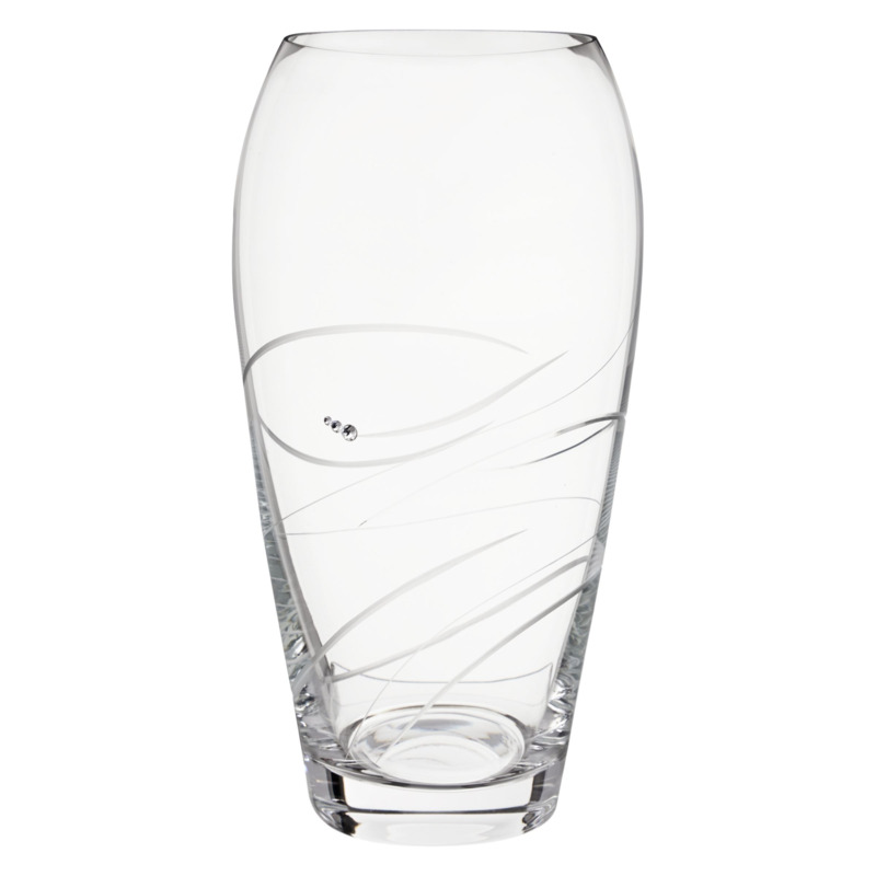 Dartington Crystal Rhumba Large Barrel Vase, H29cm, Clear by John Lewis