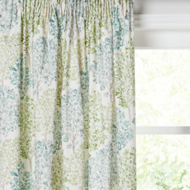 John Lewis & Partners Leckford Trees Pair Lined Pencil Pleat Curtains