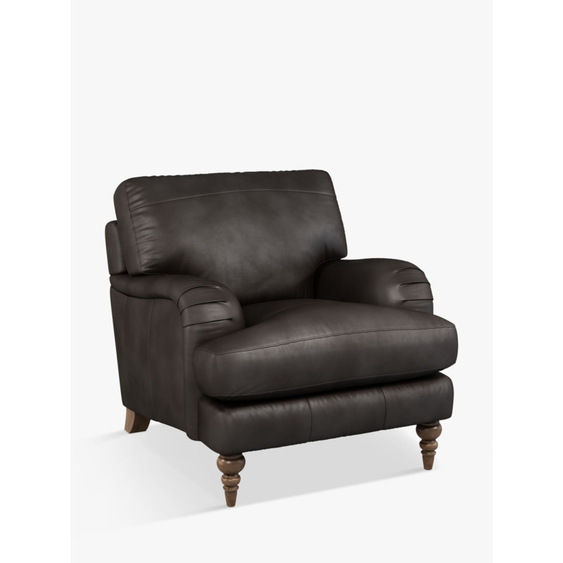 John Lewis Otley Leather Armchair, Dark Leg by John Lewis & Partners